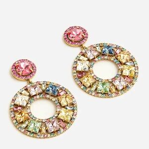 J.CREW Rainbow crystal cocktail earrings
